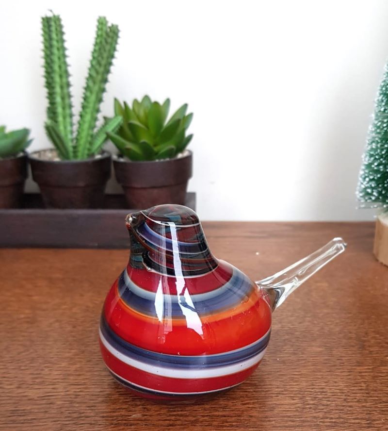 Murano Üfleme Cam Kuş Biblo