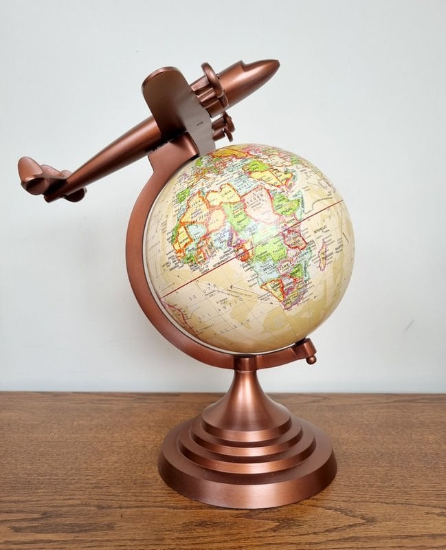 Uçaklı Dünya Küre (Büyük Boy)