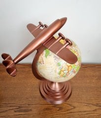 Uçaklı Dünya Küre (Büyük Boy)