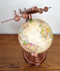 Uçaklı Dünya Küre (Büyük Boy)