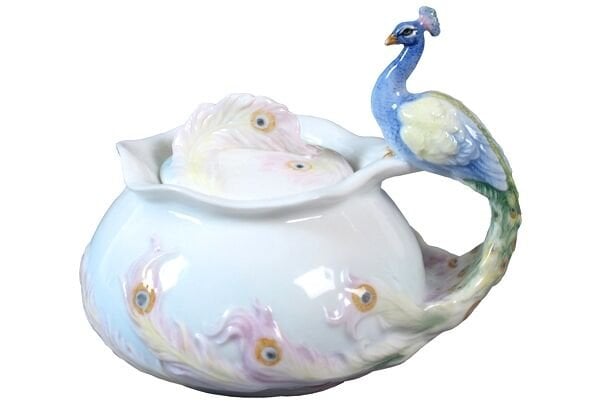 Porselen Tavus kuşu Şekerlik