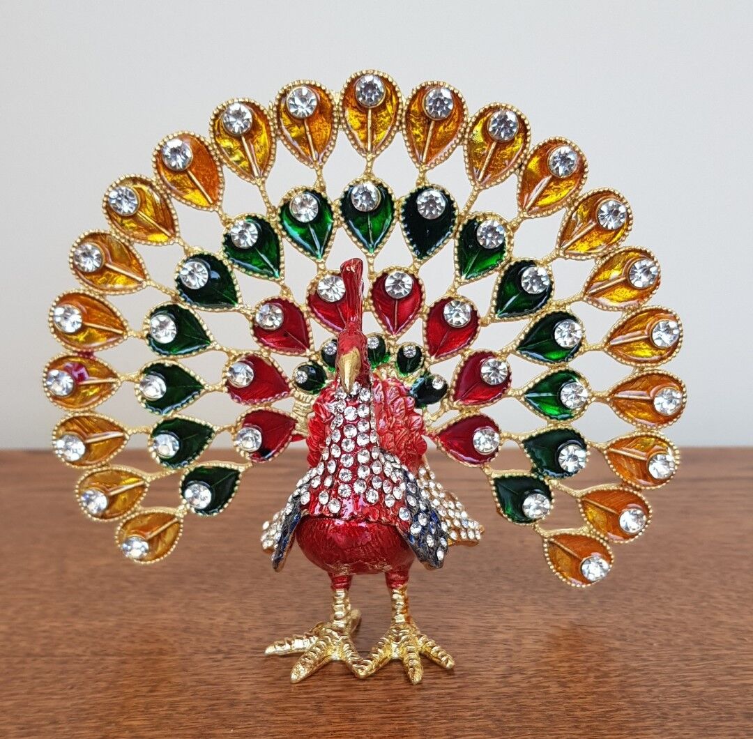 Swarovski taşlı tavuskuşu biblo