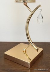 Kristal Taşlı Altın Desenli Mumluk