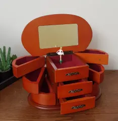 Balerinli Ahşap Mücevher ve Müzik Kutusu