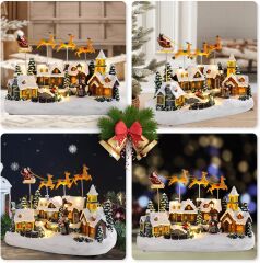 Noel Baba ve Geyikli Kızak Arabası Müzik Kutusu