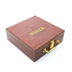 Deri Çantalı Poker Seti (Rakamlı 100 çipli set)