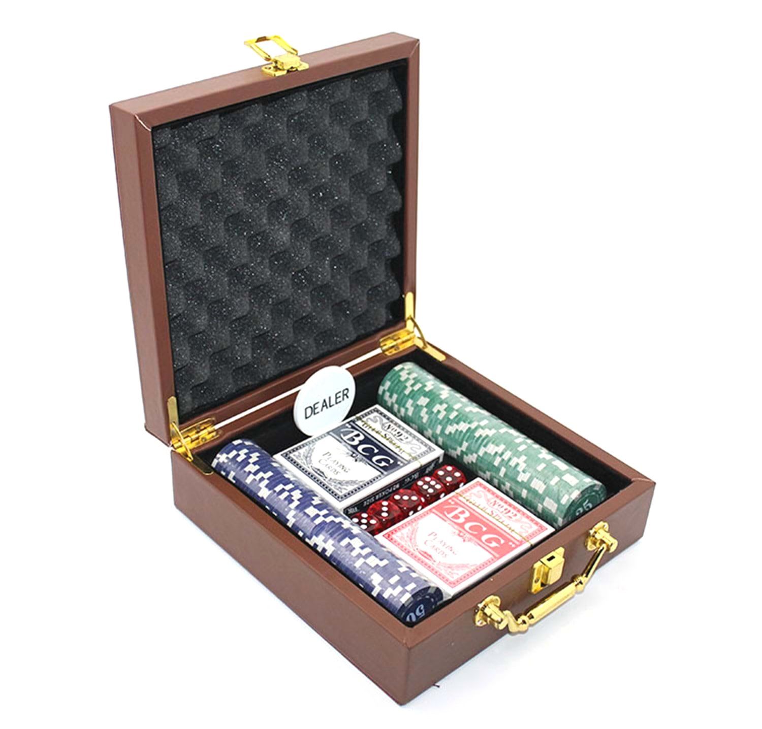 Deri Çantalı Poker Seti (Rakamlı 100 çipli set)