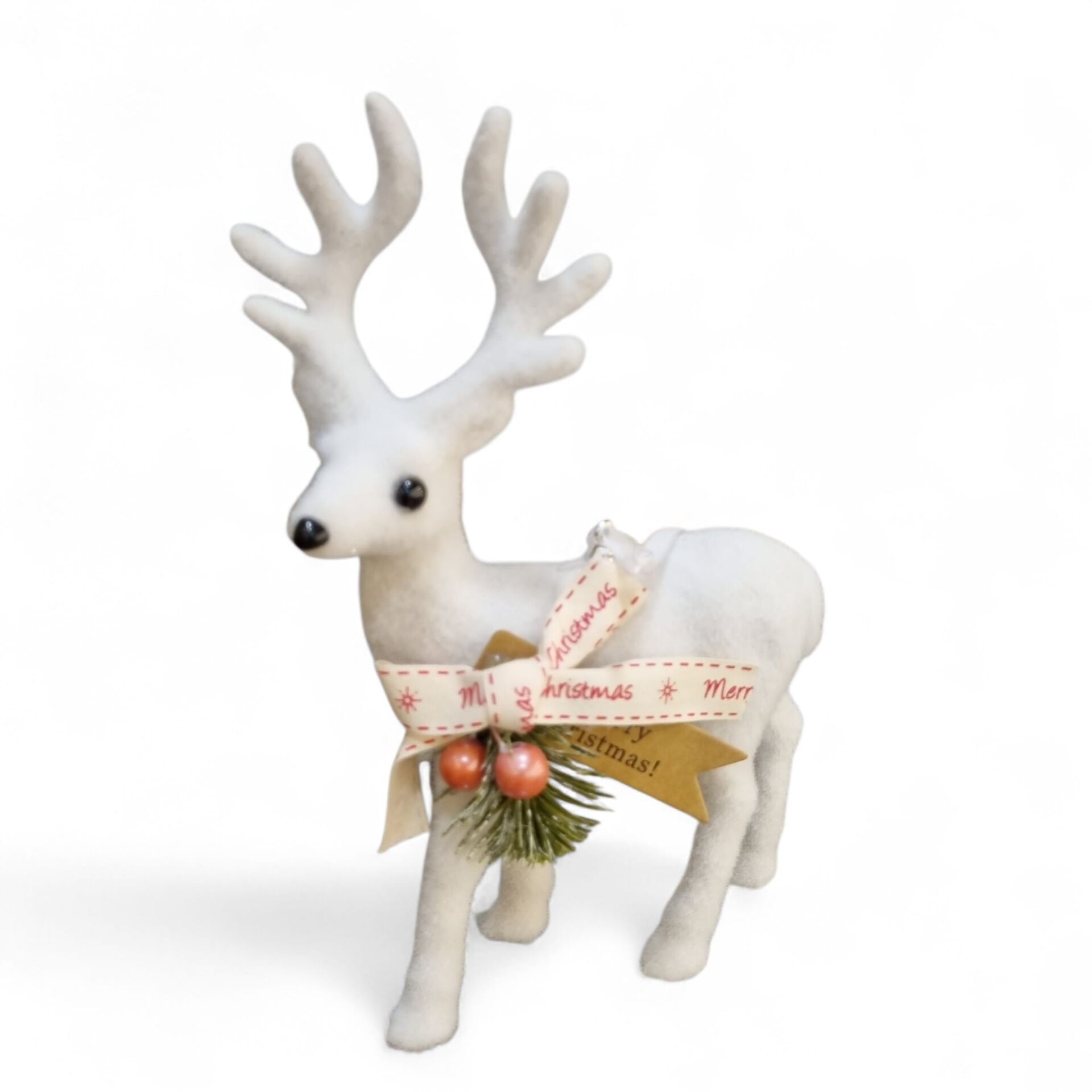 Askılı Beyaz Geyik Biblo