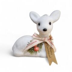 Askılı Beyaz Yavru Geyik Biblo