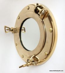 Pirinç Lomboz Duvar Aynası