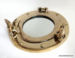 Pirinç Lomboz Duvar Aynası