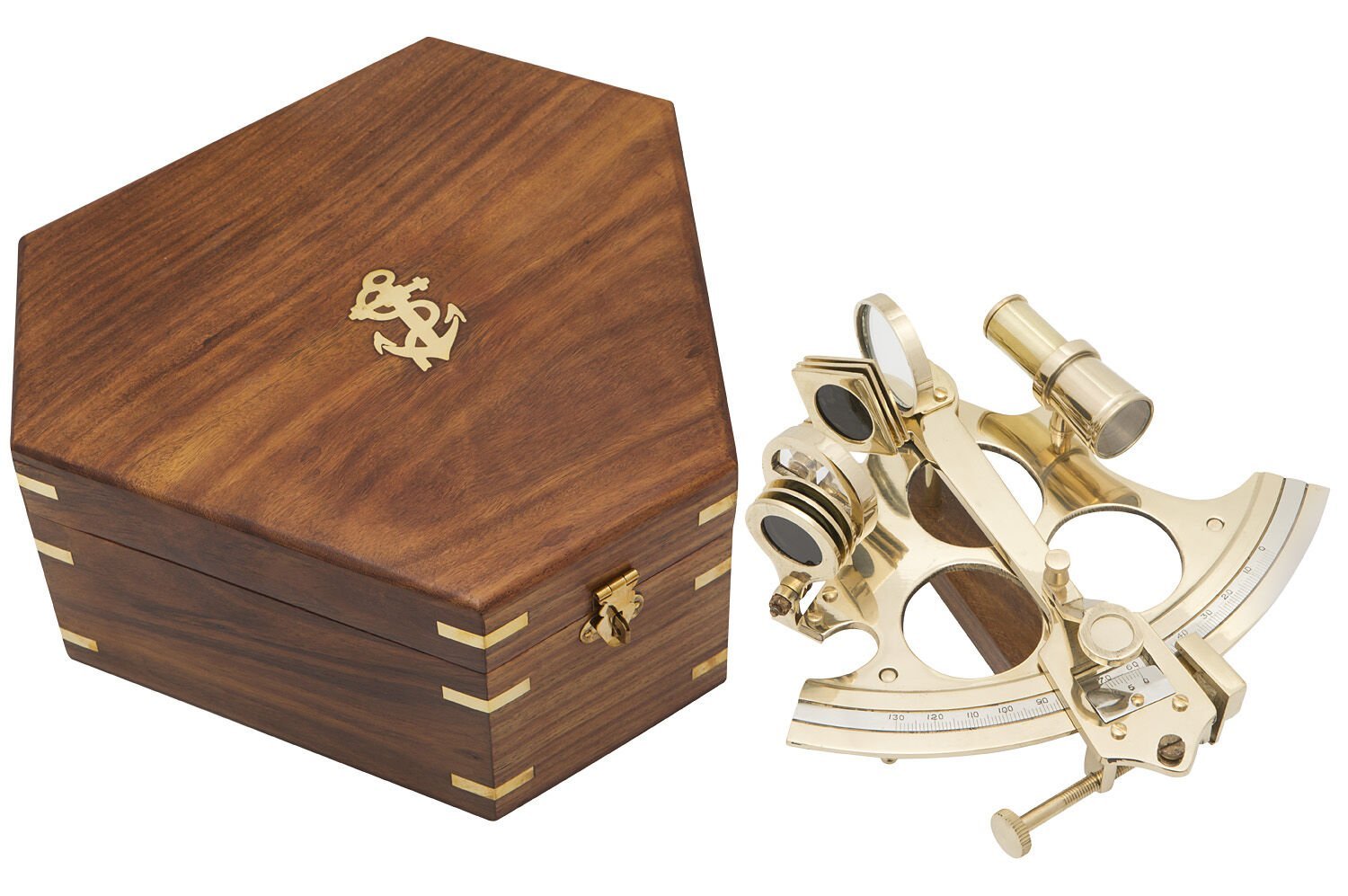 Ahşap Kutulu Sextant