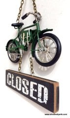 Bisiklet Maketli ''Open-Closed'' Kapı Askısı