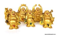 6'lı Altın Renkli Buda Biblosu
