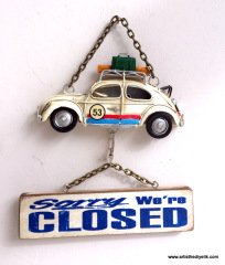 Vosvos Maketli ''Open-Closed'' Kapı Askısı