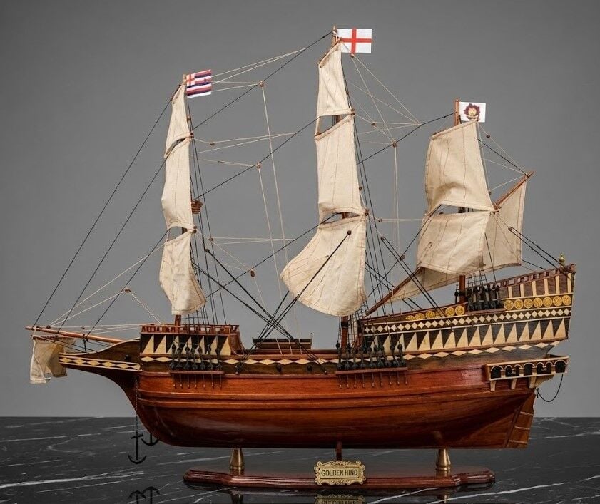 El Yapımı Dekoratif Kalyon Golden Hind