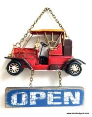 Klasik Araba Maketli ''Open-Closed'' Kapı Askısı