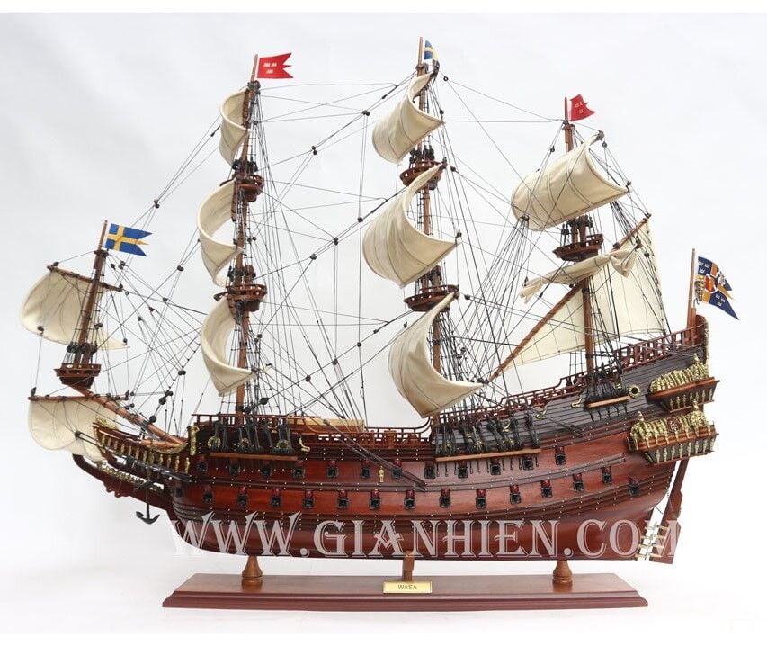 El Yapımı Dekoratif Savaş Gemisi WASA