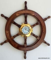 Ahşap Dümen Duvar Saati