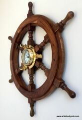 Ahşap Dümen Duvar Saati