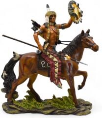 Atlı Kızılderili Biblo