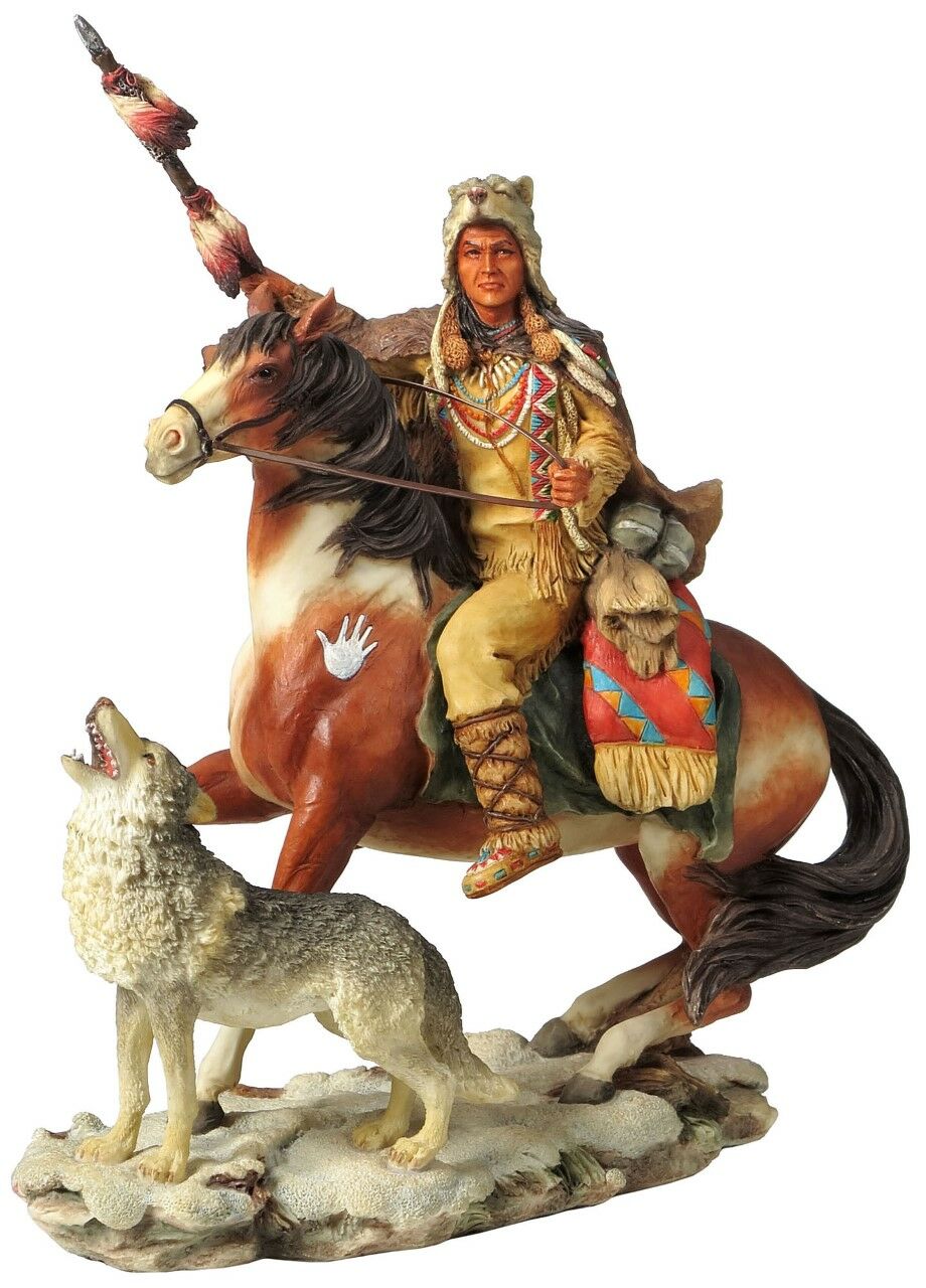 Atlı Kızılderili Biblo (21 cm)