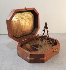 Güneş Saatli Antik Pusula (Yalpametre)