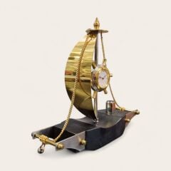 Pirinç Yelkenli Masa Saati