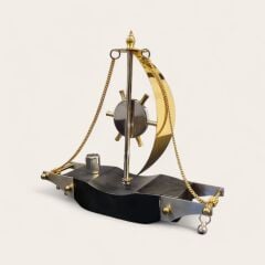 Pirinç Yelkenli Masa Saati