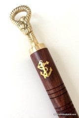 Pirinç Denizci Figürlü Kerata (Ayakkabı Çekeceği)