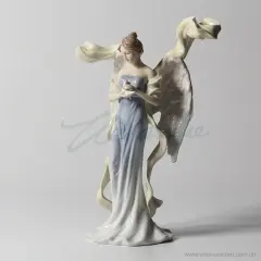 Güvercin Tutan Porselen Melek Biblo