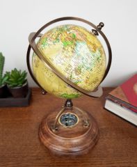 Pusulalı Dekoratif Dünya Küre