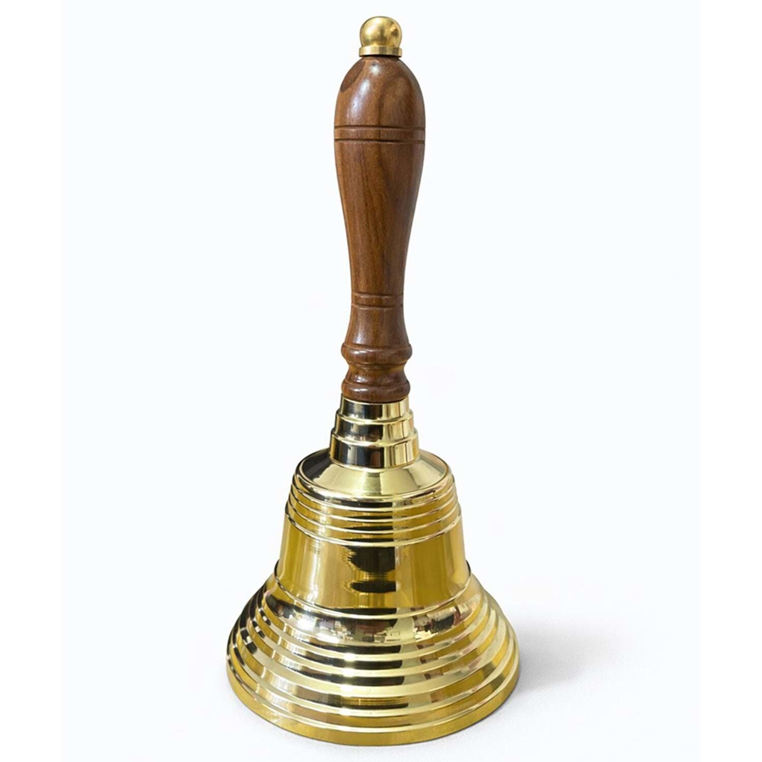 Ahşap Saplı Pirinç El Çanı