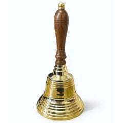 Ahşap Saplı Pirinç El Çanı