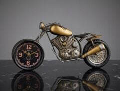Metal Motosiklet Masa Saati