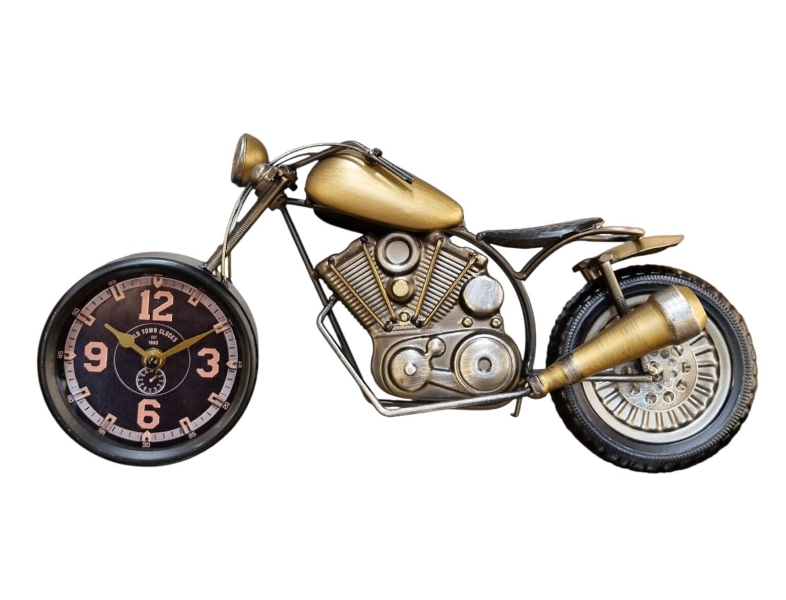 Metal Motosiklet Masa Saati