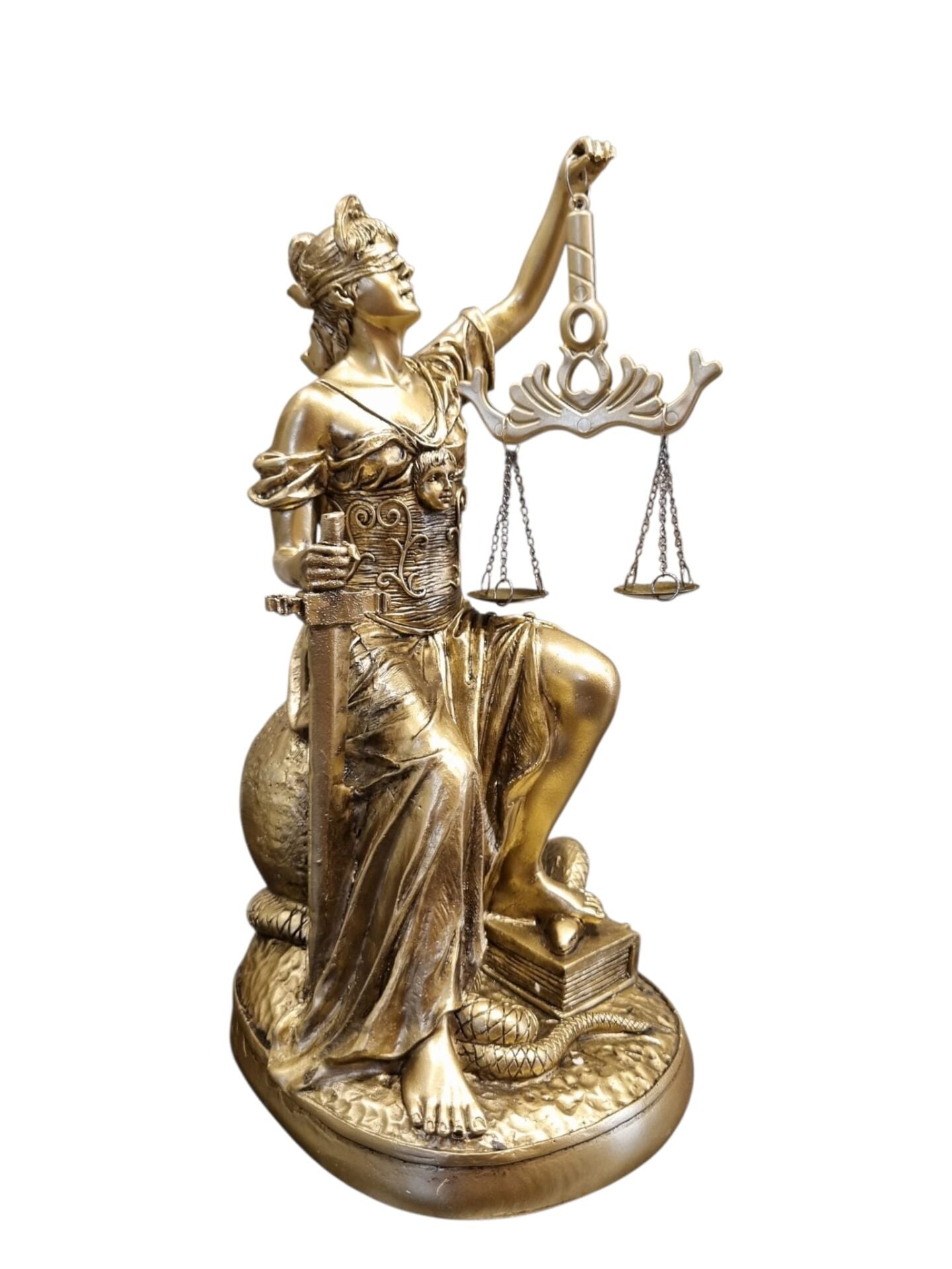 Dünya Üstünde Adalet Heykeli (Themis) (27 cm)