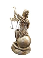 Dünya Üstünde Adalet Heykeli (Themis) (27 cm)