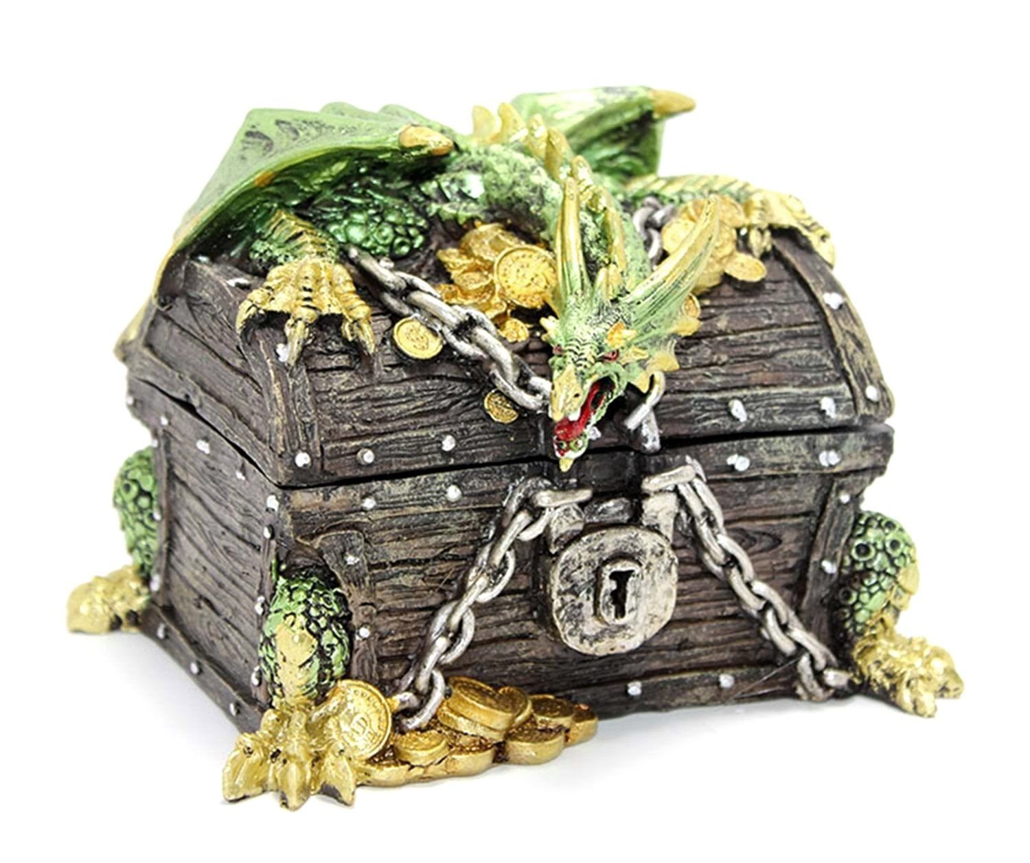 Ejderha tasarımlı sandık kutu