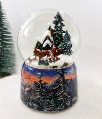 At Arabası Kar Küresi (Dağ Evi)