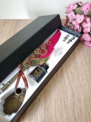 Pembe Tüylü Kalem Divit Seti