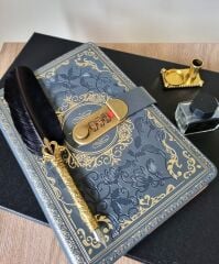 Şifreli Defterli Tüylü Kalem Divit Seti