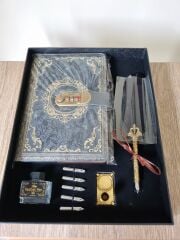 Şifreli Defterli Tüylü Kalem Divit Seti