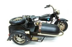 El Yapımı Metal Sepetli Motosiklet Modeli