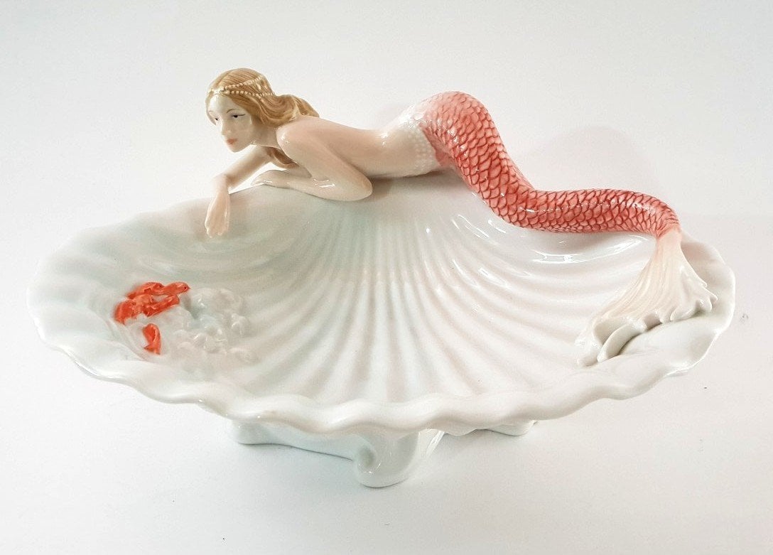 Deniz Kızı İstiridyeli Porselen Tabak