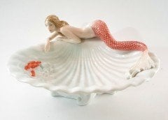 Deniz Kızı İstiridyeli Porselen Tabak