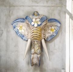 Dekoratif Fil Kafası Duvar Süsü