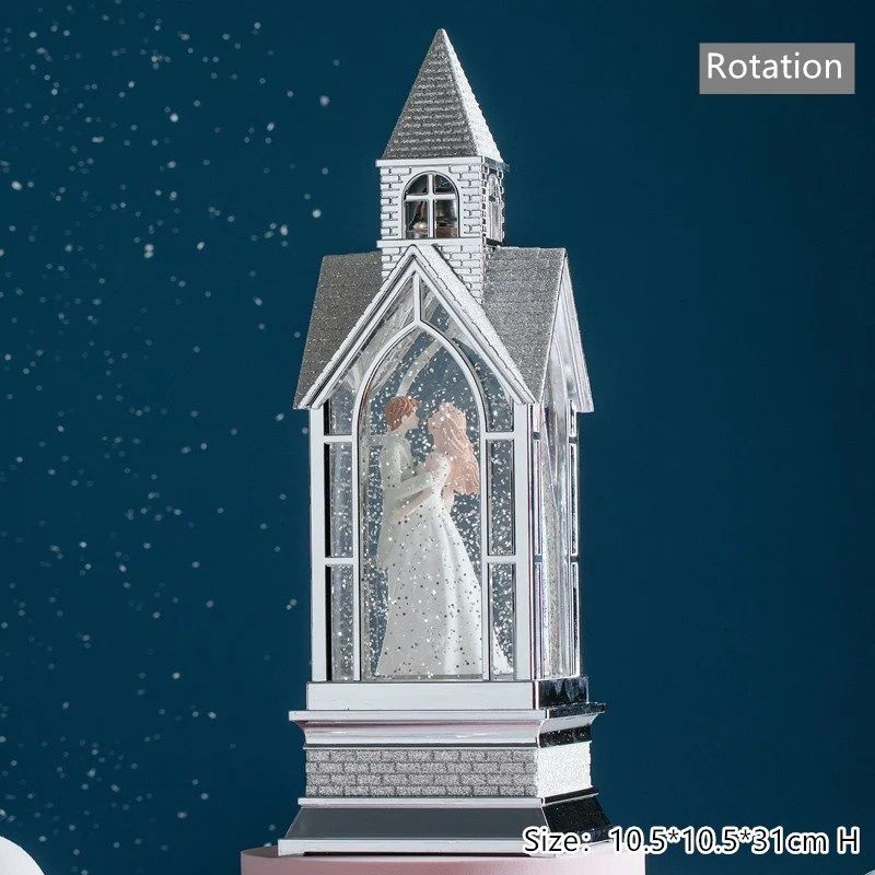 Işıklı ve Müzikli Dans Eden Çift Kar Küresi