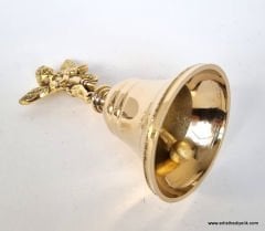 Melek Figürlü Pirinç El Çanı