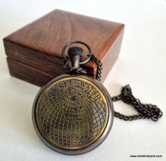 Ahşap Kutusunda Köstekli Cep Saati